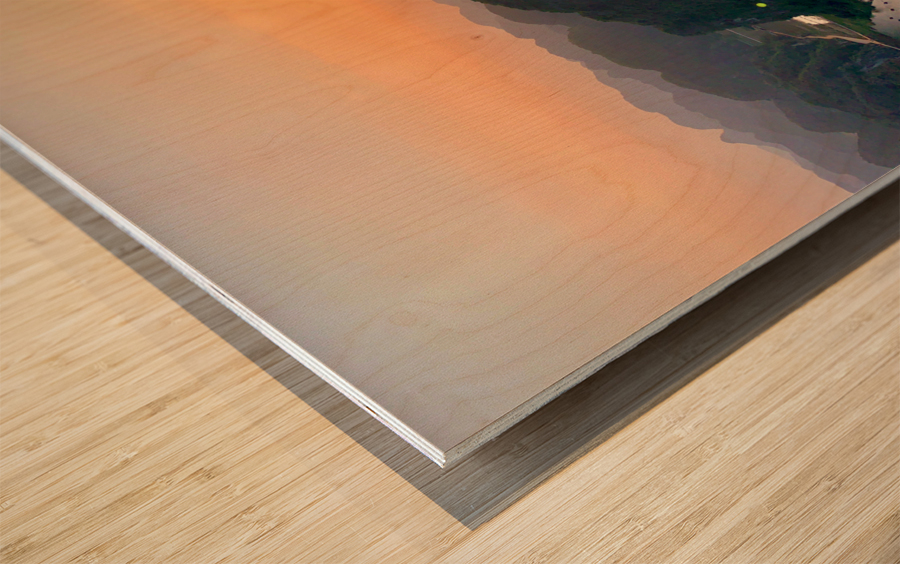 Dam Sen Hang Mua Viewpoint at Sunset Wood print