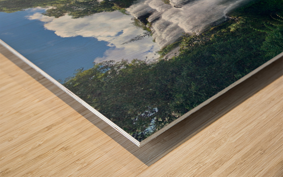 Tad Yuang Waterfalls Laos Impression sur bois