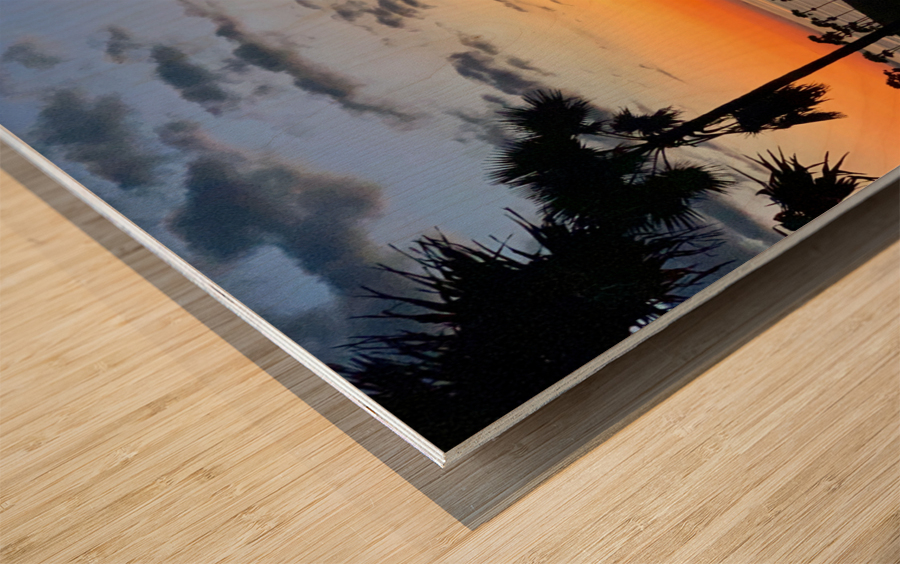 Sunset Over the Flores Sea Indonesia 1 Wood print