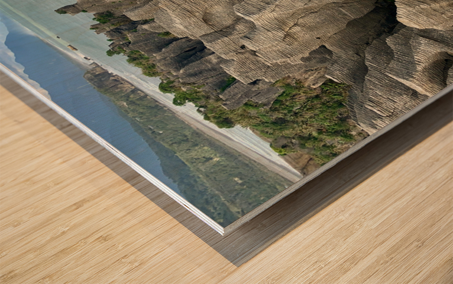 Punakaiki Pancake Rocks New Zealand 4 Wood print