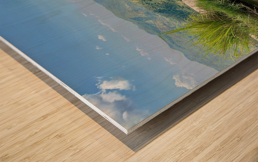 Top View of Diyaluma Falls 1 Wood print