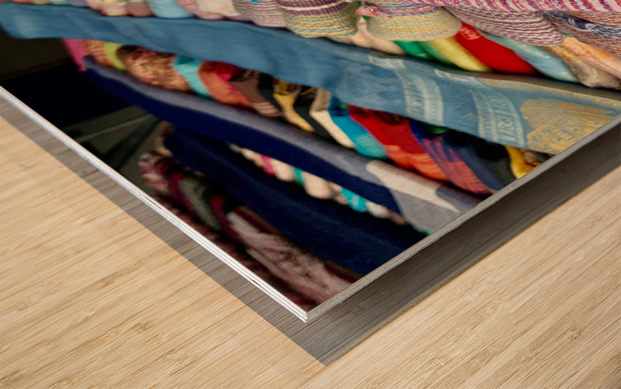 Traditional Homemade Skirts Laos Wood print