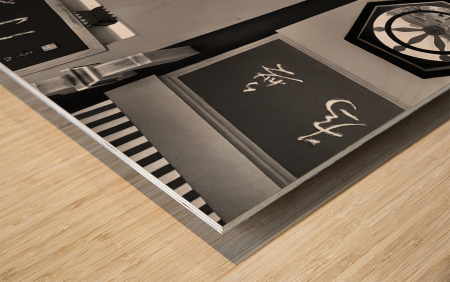 BW Kek Lok Si Temple Penang Malaysia Wood print