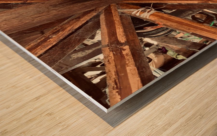 Wheel Loom Artisan Myanmar Wood print