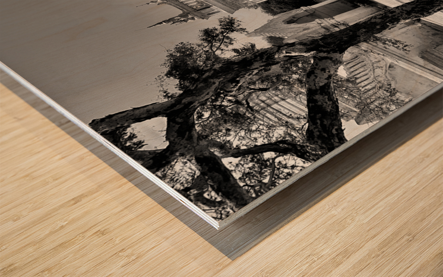 BW Ananda Pagoda Myanmar Impression sur bois