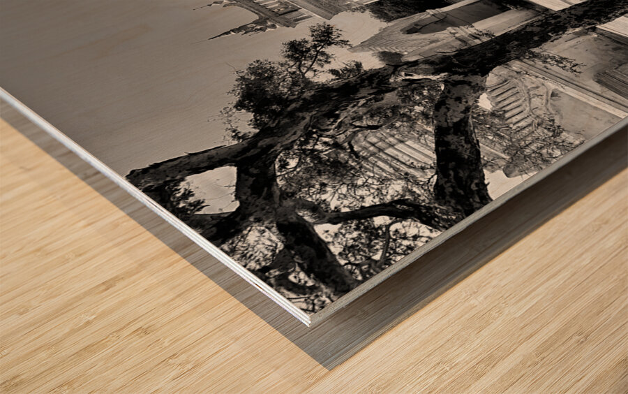 BW Ananda Pagoda Myanmar Wood print