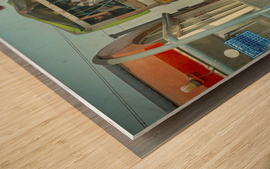 Another Day on the Job Wood print