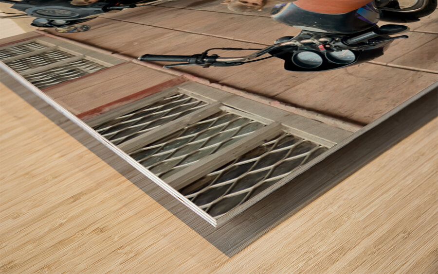 Monkey Bikers Wood print