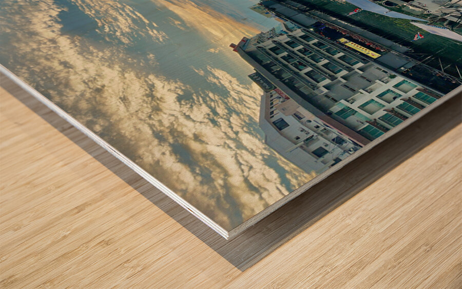 Parked for the Night Wood print