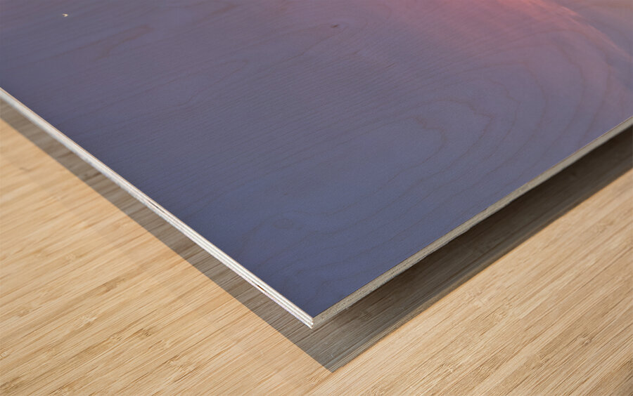 Purple sky of Varkala Wood print