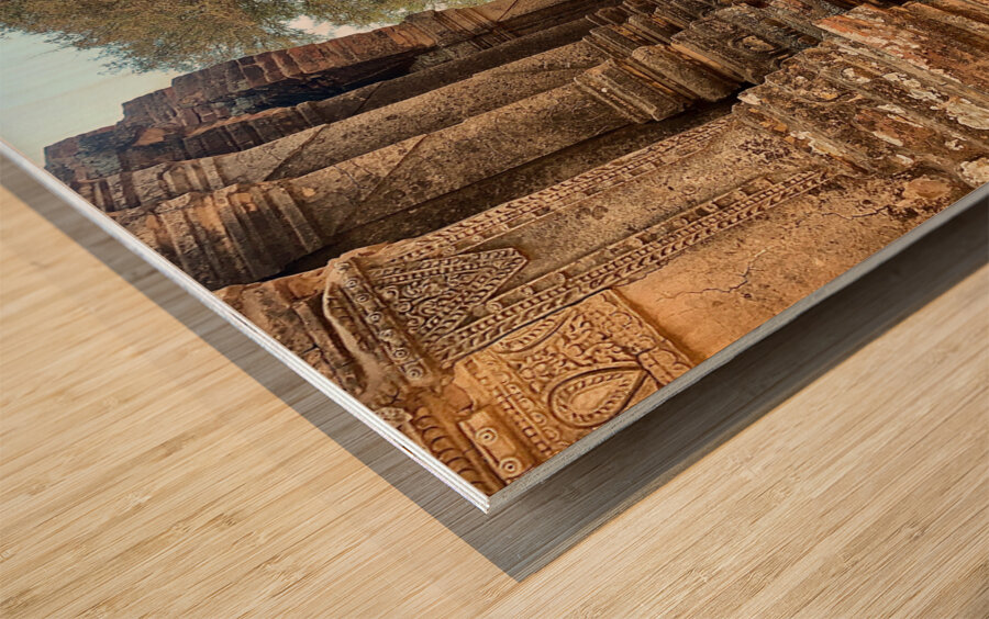 Myanmar Temple Wood print