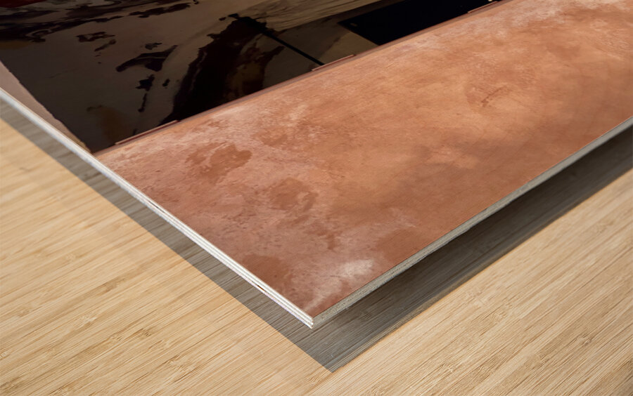 Lady Sweeping the Floor Wood print