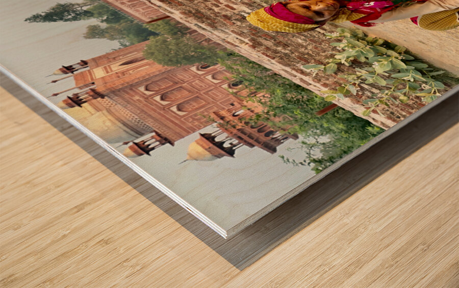 Lady working the Ground Wood print