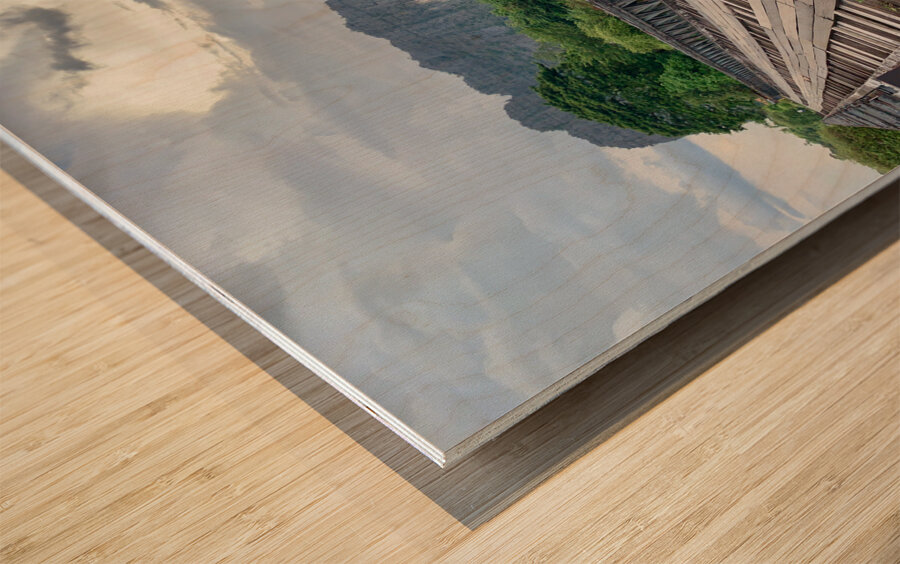 The Wooden Bridge Wood print