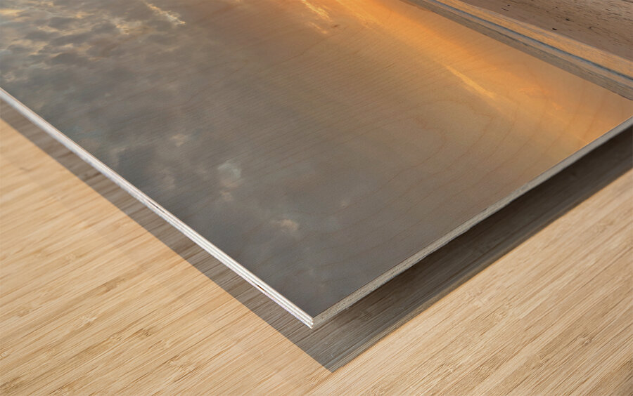 Tip of the Boat Sunset Wood print