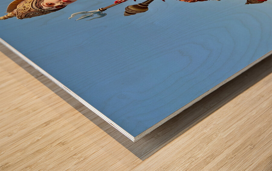 Maa Vaishno Devi Dham Statue Vrindavan India Wood print