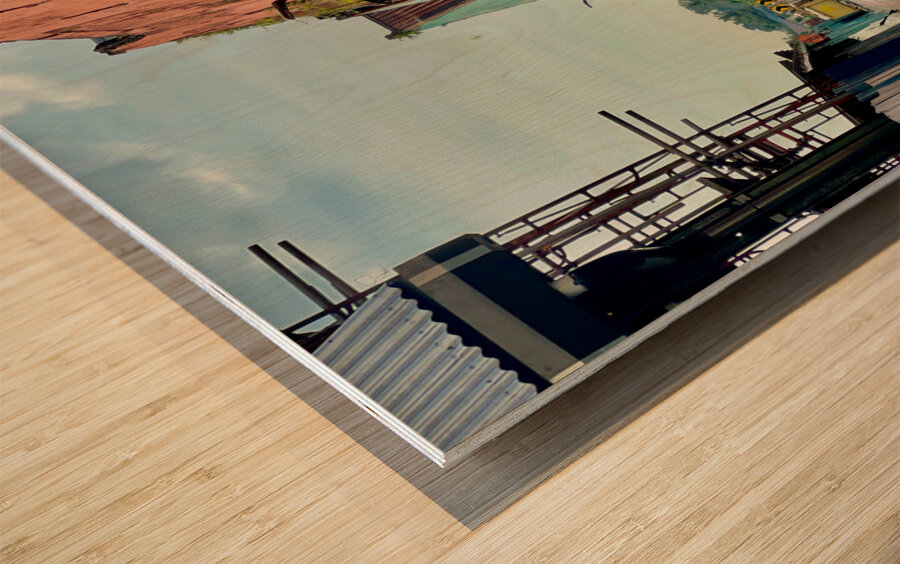 Streets of Kuching Borneo 2 Wood print