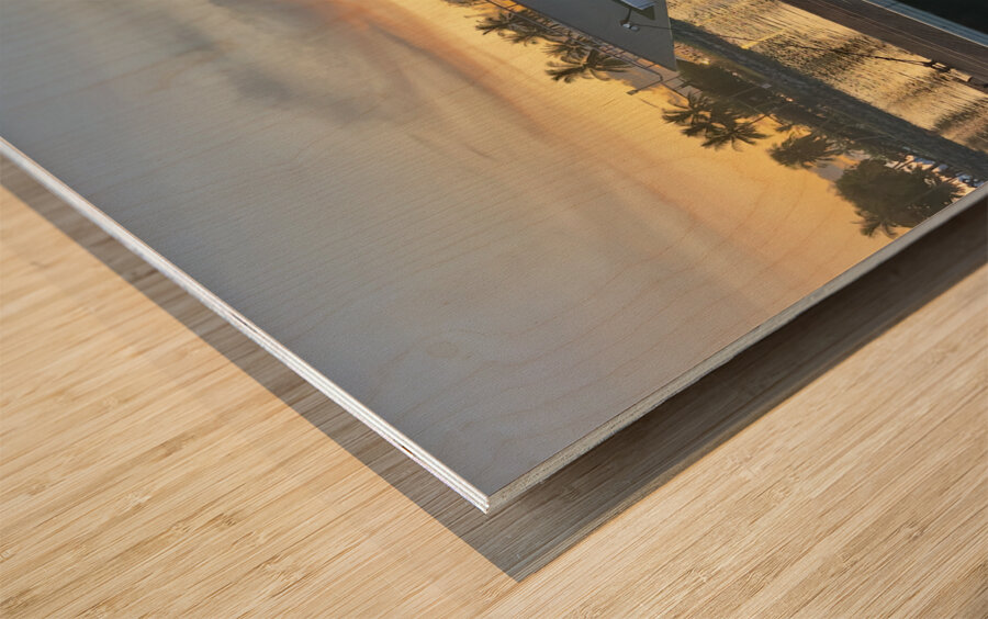 The Marina in Miri 1 Wood print