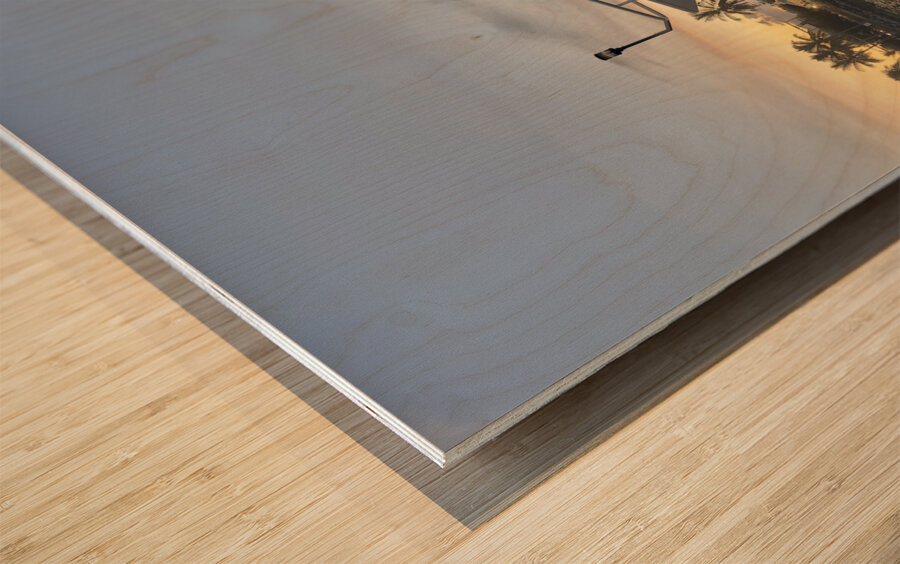 The Marina in Miri 3 Wood print