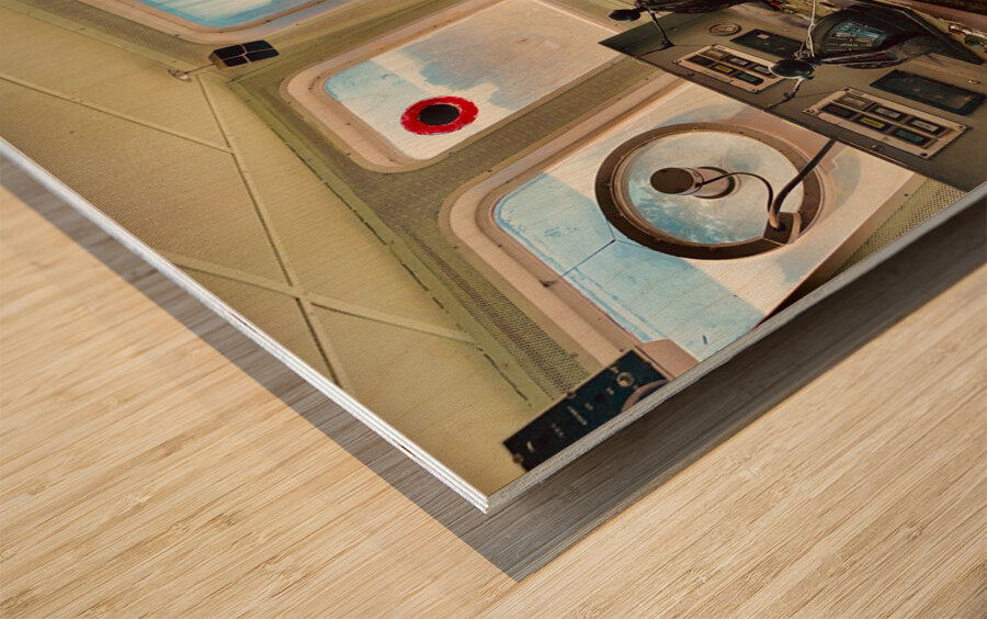 Army Boat Cabin Seoul South Korea Wood print