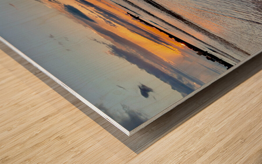 Samyang Beach Sunset Jeju South Korea 3 Wood print