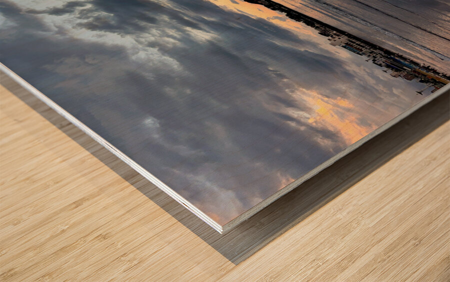 Samyang Beach Sunset Jeju South Korea 4 Wood print