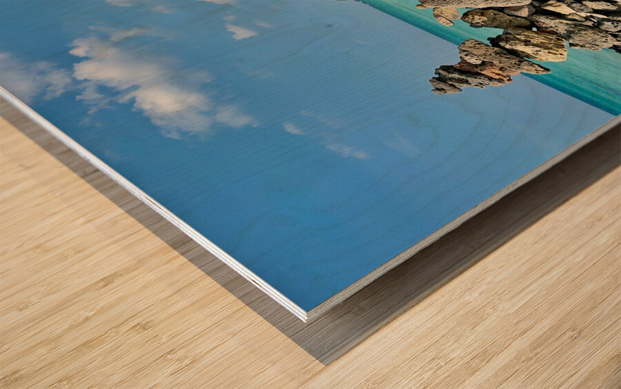 The Rock Balancing Bay Jeju South Korea Wood print