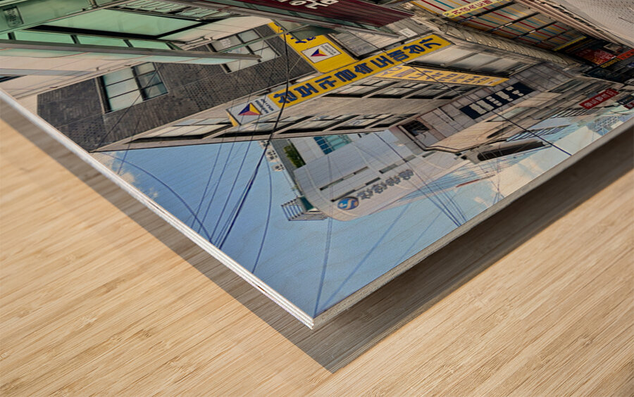 Streets of Seoul South Korea Wood print