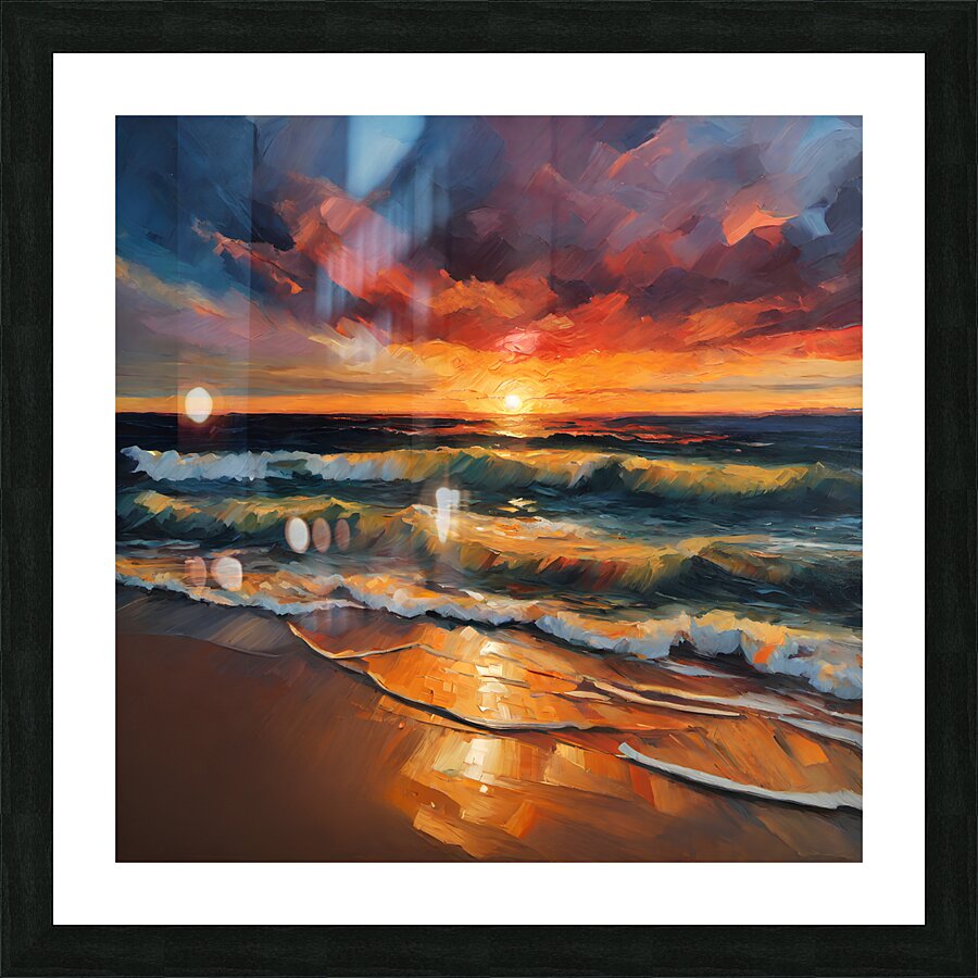 Ocean Sunset Picture Frame print