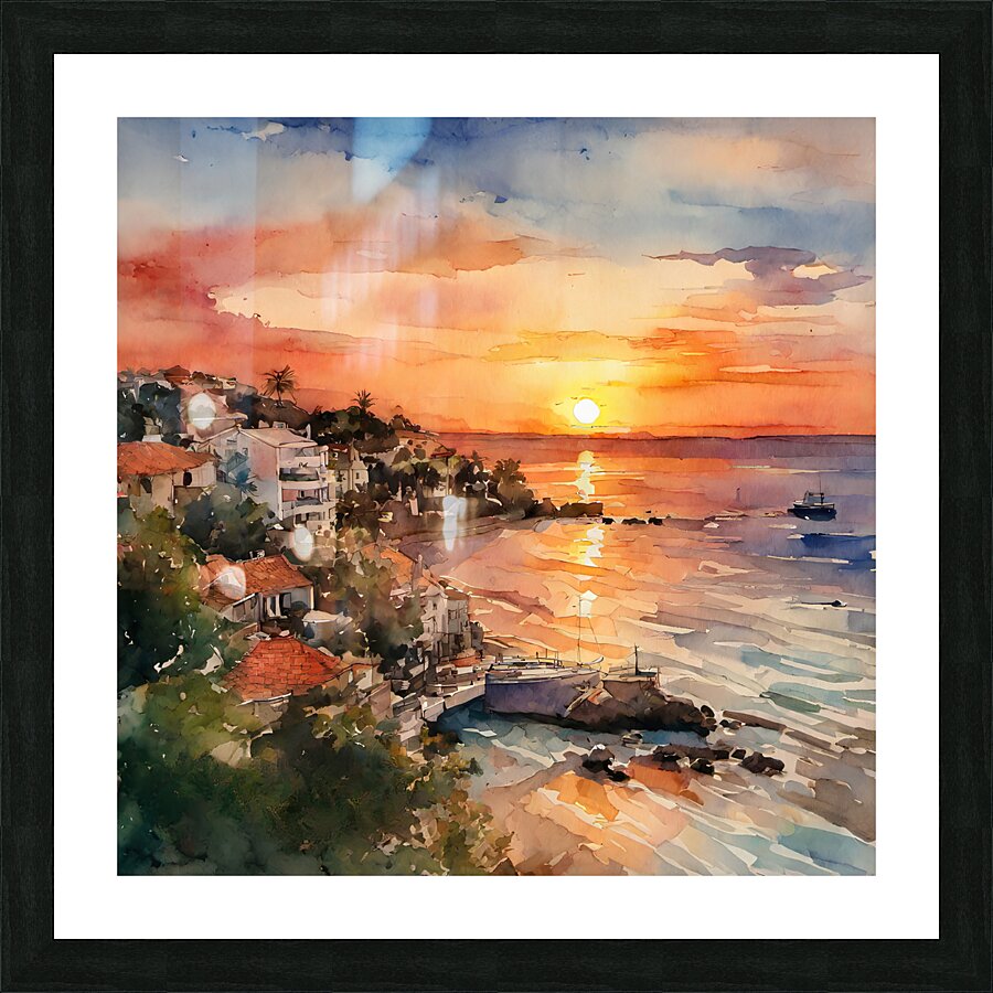 Beach Sunset Picture Frame print