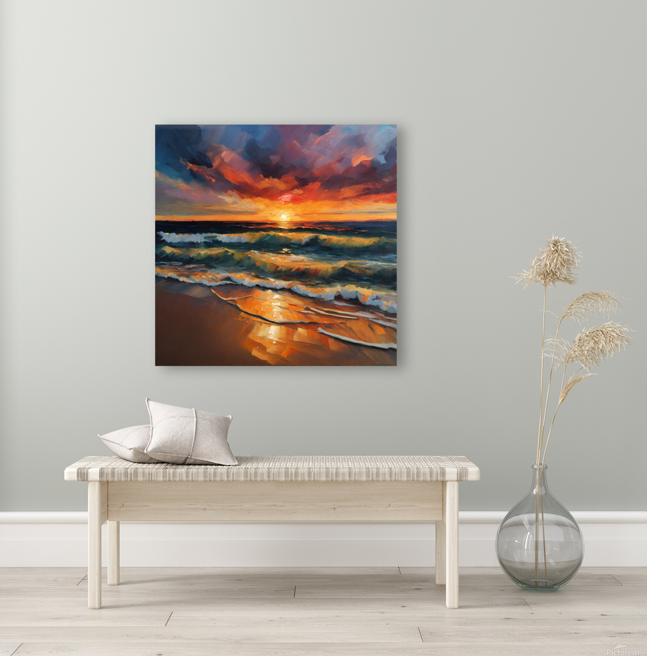Ocean Sunset Reproduction