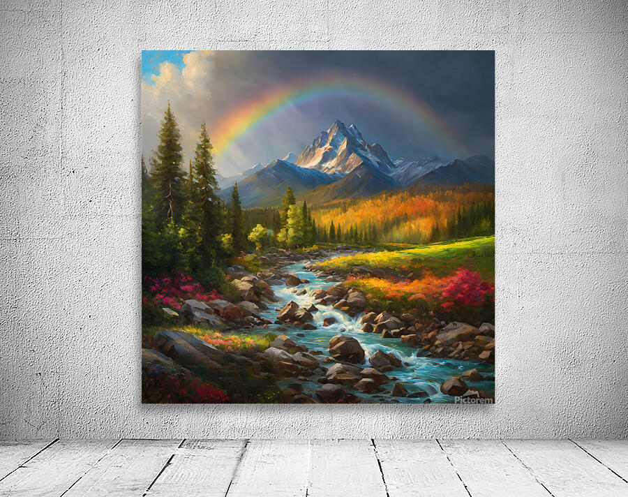 Rainbow Mountains Wall Preview