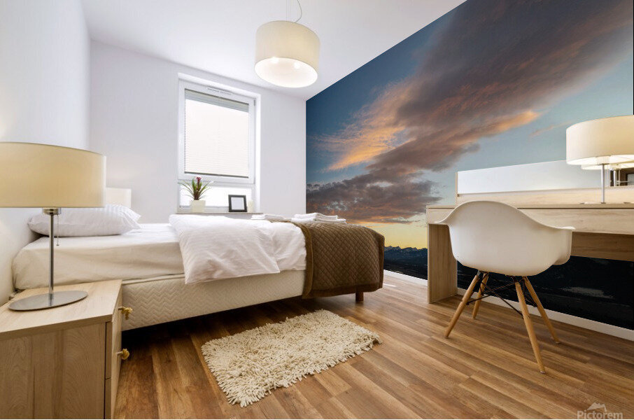 Bitterroot Valley Sunset Mural print