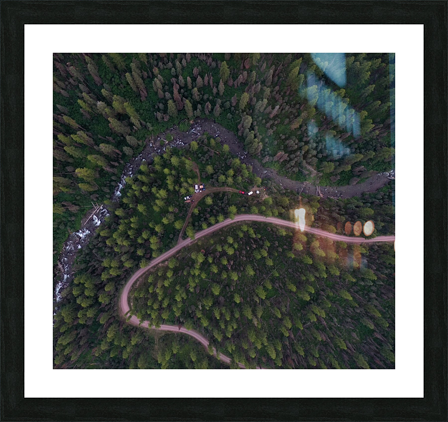 Creek Camping Picture Frame print