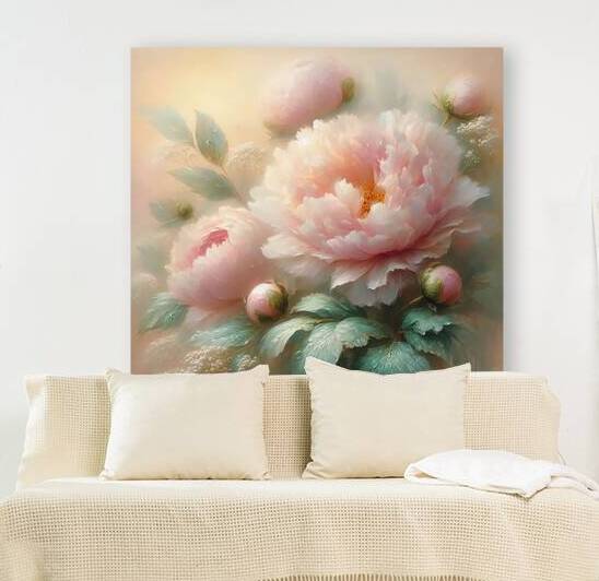 Soft Pink Peony Bloom Elegance by Pure Prestige