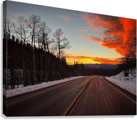 Fire over the hill Canvas Print