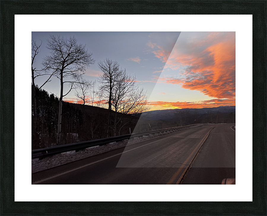 Fire over the pass Picture Frame print