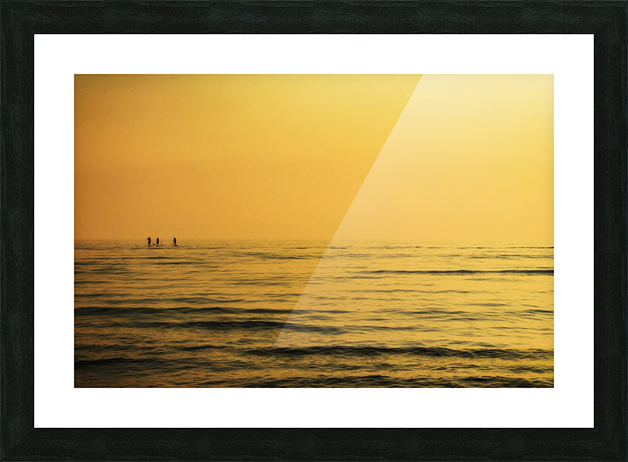 Three paddlers Picture Frame print