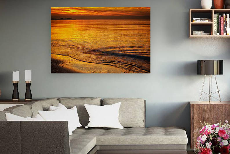 Morning beach Reproduction