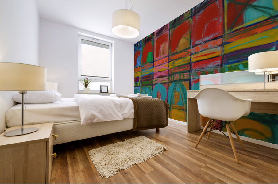 Rainbow Macaroni Mural print