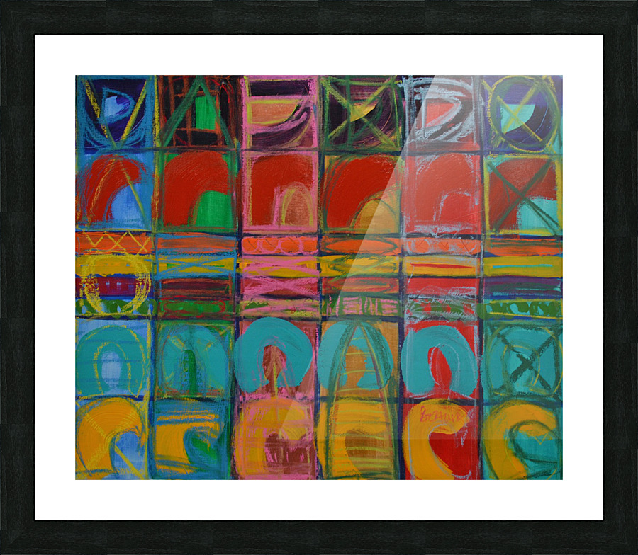 Rainbow Macaroni Picture Frame print