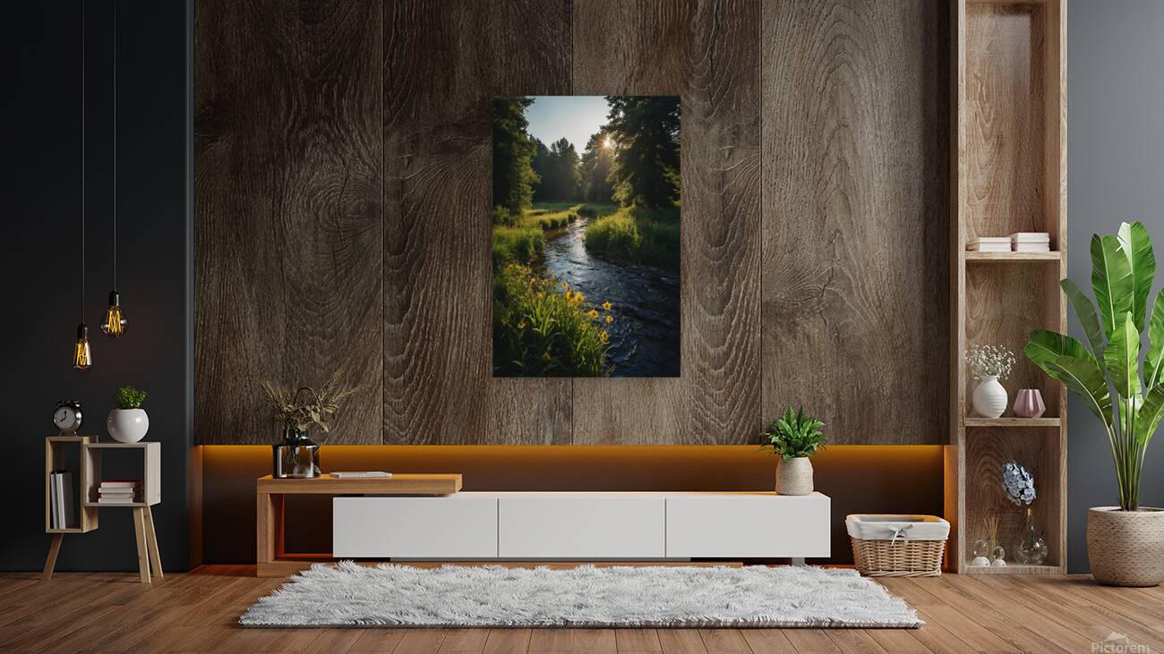 summer folest brook Reproduction