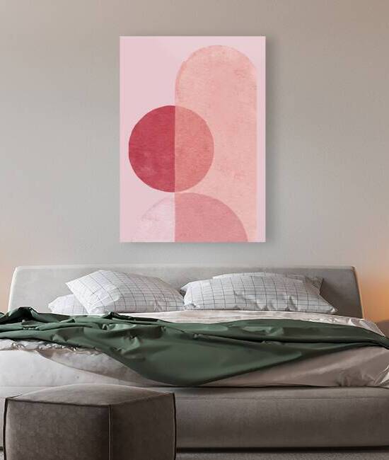Subtle geometry in shades of pink by Manufacture Art