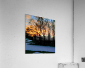 Sunset on snow Acrylic Print