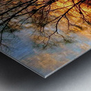 Sunset on snow Metal print