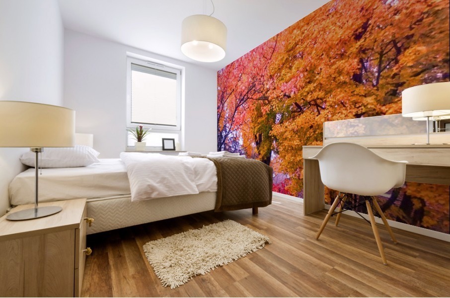 Autumn fire Mural print