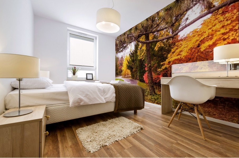 Autumn path Mural print