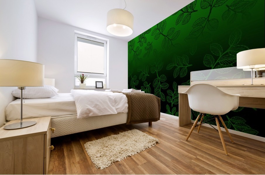 leaf design Mural print