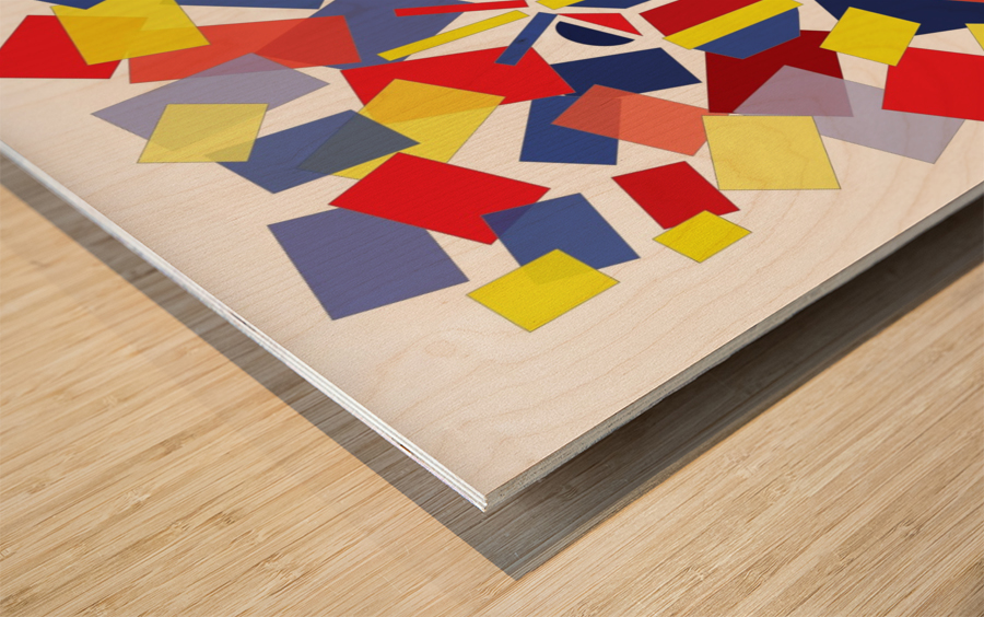 Abstract native Wood print