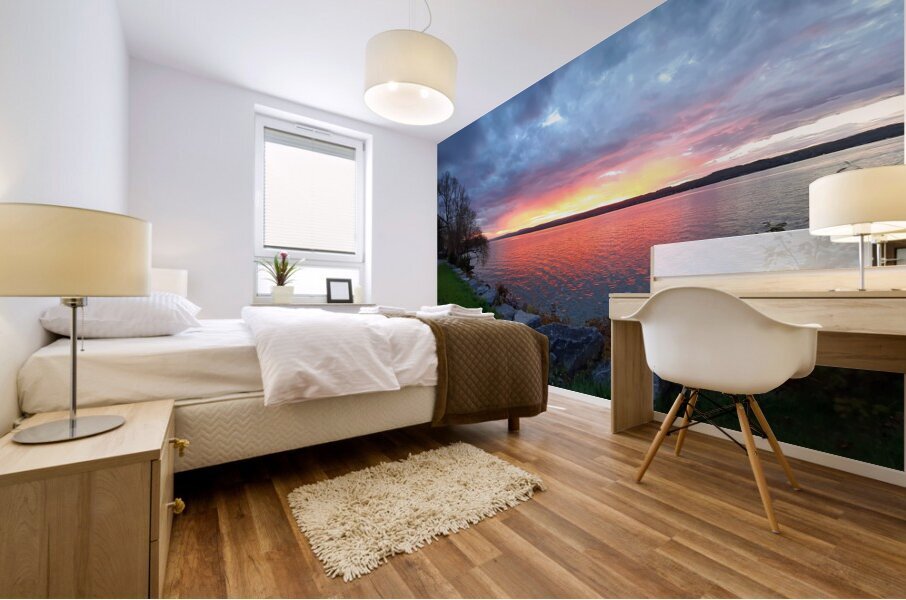 Ontario Beach Sunset E Mural print